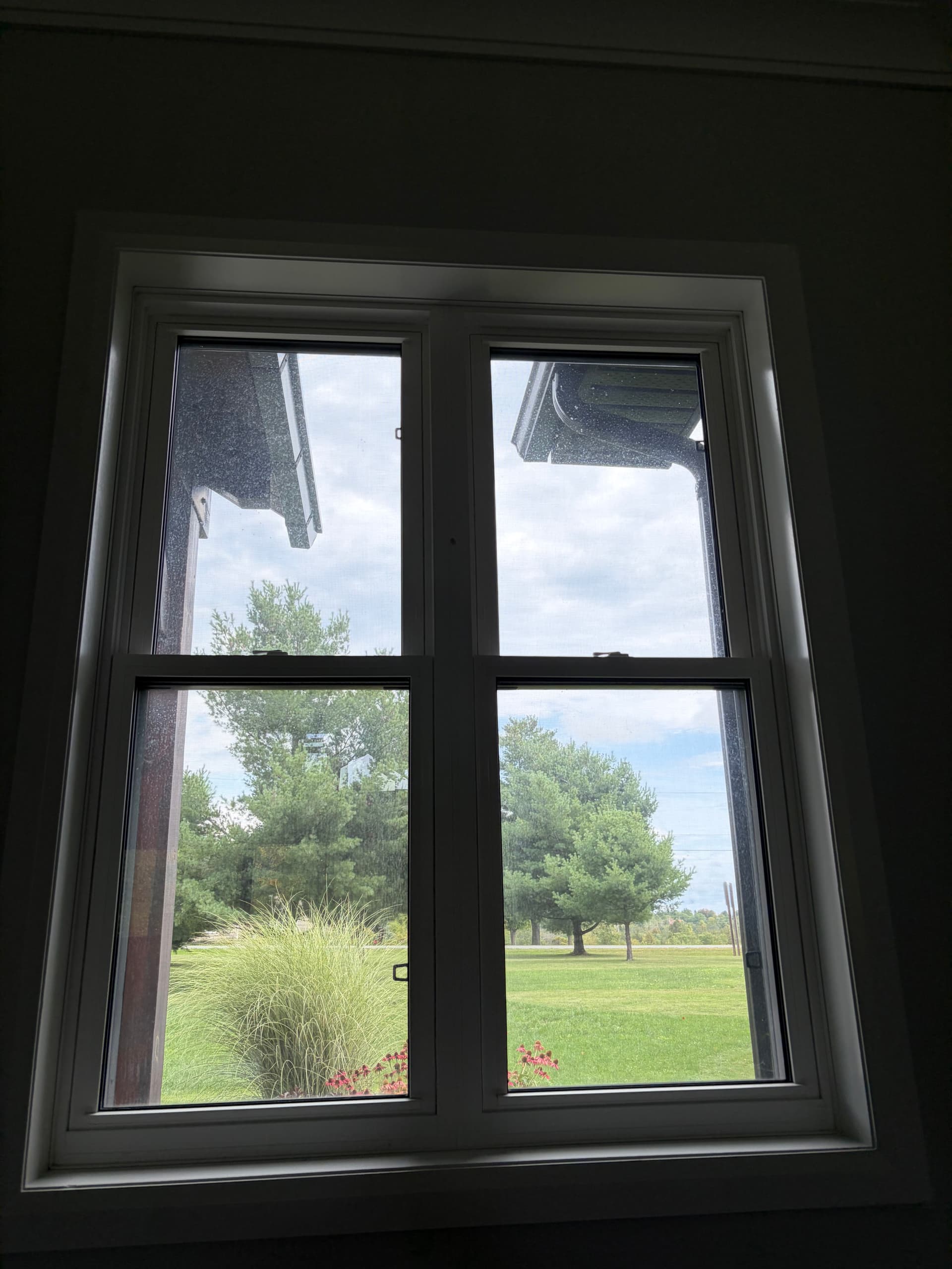 Dirty windows before professional window cleaning in Guelph